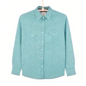 Panhandle Rough Stock Mosaic‎ Pearl Snap Women's Large Western Shirt